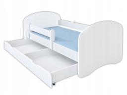 Łóżko białe happy 160x80 + szuflada i materac