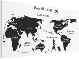 Naklejki na ścianę mapa świata world trip 200x120