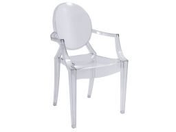 Krzesło transparentne w stylu ludwika xiv - 4 szt!