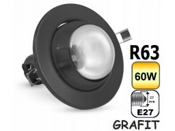 Oprawa ruchoma r63 e27 wpust grafitowa 230v 60w